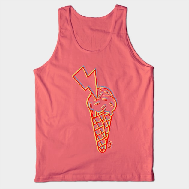 Neon Ice Cream Tank Top by DukeTheBear